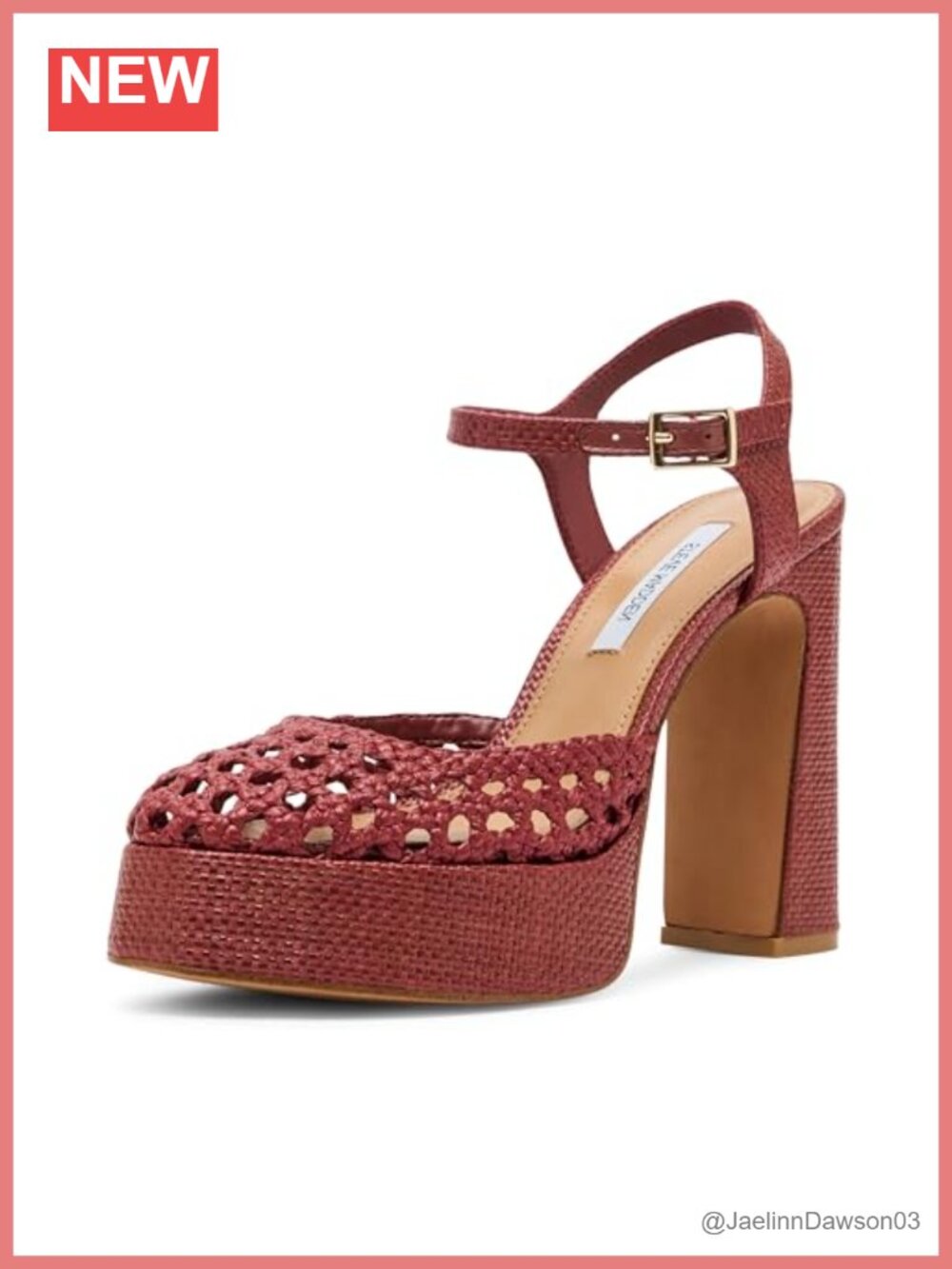 Women's Block Heel Pointed Toe Buckle Pump Shoes Party
